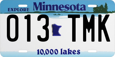 MN license plate 013TMK