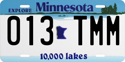 MN license plate 013TMM