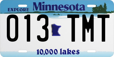 MN license plate 013TMT