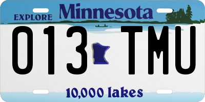 MN license plate 013TMU
