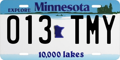 MN license plate 013TMY