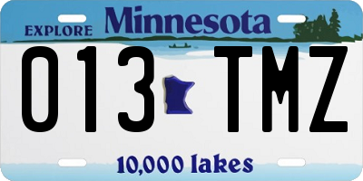 MN license plate 013TMZ