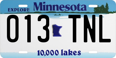 MN license plate 013TNL