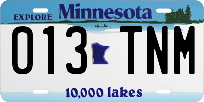 MN license plate 013TNM