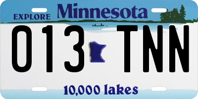 MN license plate 013TNN