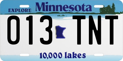 MN license plate 013TNT