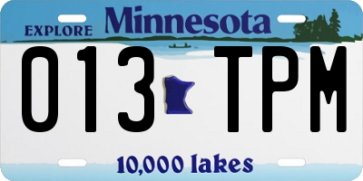 MN license plate 013TPM