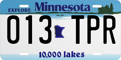MN license plate 013TPR