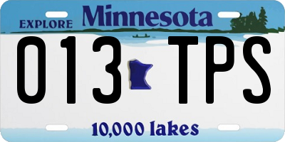 MN license plate 013TPS