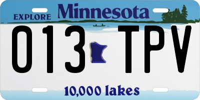 MN license plate 013TPV