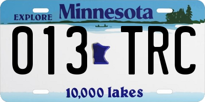 MN license plate 013TRC