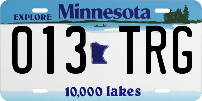 MN license plate 013TRG