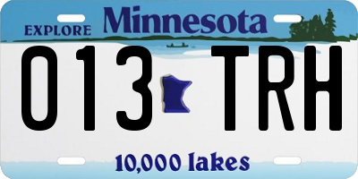 MN license plate 013TRH