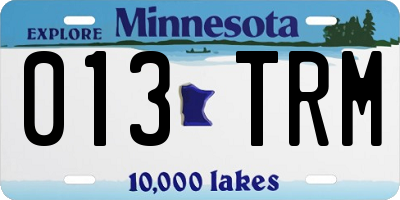 MN license plate 013TRM
