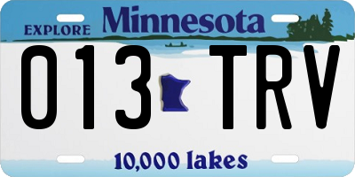 MN license plate 013TRV