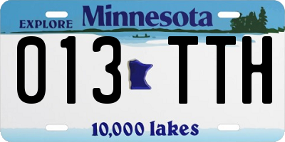 MN license plate 013TTH