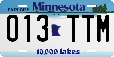 MN license plate 013TTM