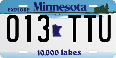MN license plate 013TTU