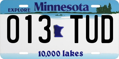 MN license plate 013TUD