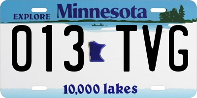 MN license plate 013TVG