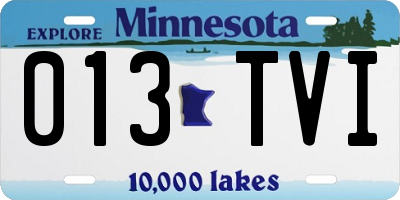 MN license plate 013TVI