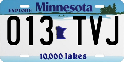MN license plate 013TVJ