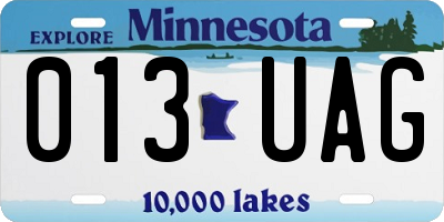 MN license plate 013UAG