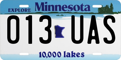 MN license plate 013UAS