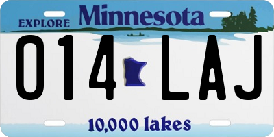 MN license plate 014LAJ