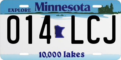 MN license plate 014LCJ