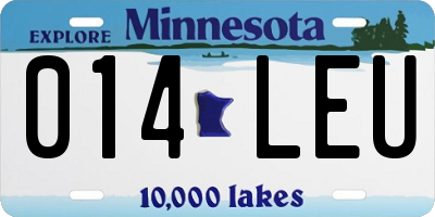 MN license plate 014LEU