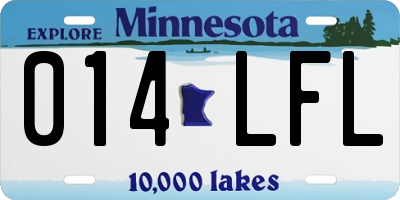 MN license plate 014LFL