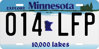 MN license plate 014LFP