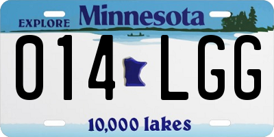 MN license plate 014LGG
