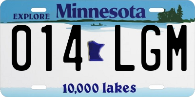 MN license plate 014LGM