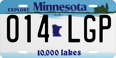 MN license plate 014LGP