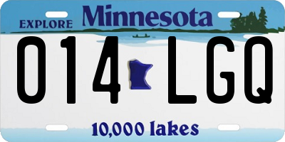 MN license plate 014LGQ