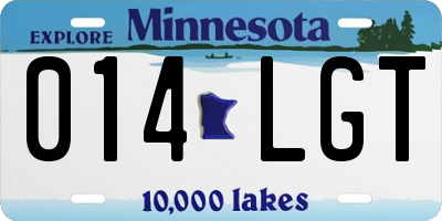 MN license plate 014LGT
