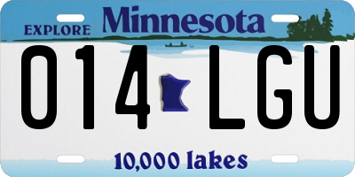 MN license plate 014LGU
