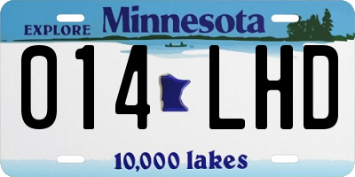 MN license plate 014LHD
