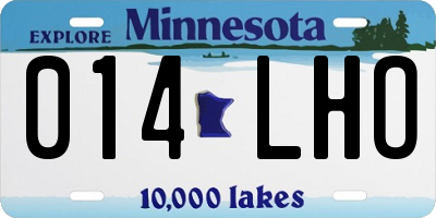 MN license plate 014LHO