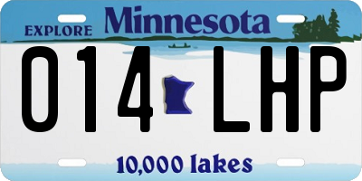 MN license plate 014LHP
