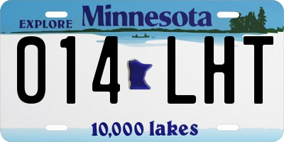 MN license plate 014LHT