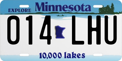 MN license plate 014LHU