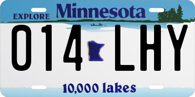 MN license plate 014LHY