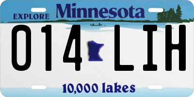 MN license plate 014LIH