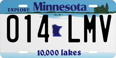 MN license plate 014LMV
