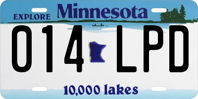 MN license plate 014LPD