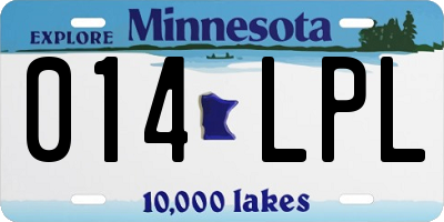 MN license plate 014LPL