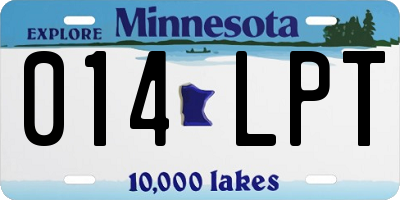 MN license plate 014LPT